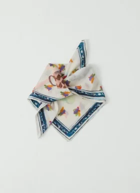 Bawełniana bandana z nadrukiem zastawy stołowej