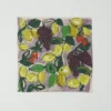 Bawełniano-jedwabna bandana z rysunkami owoców Bawełniano-jedwabna bandana z rysunkami owoców