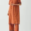 Bawełniany kaftan w kratę Bistrot Bawełniany kaftan w kratę Bistrot