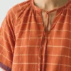 Bawełniany kaftan w kratę Bistrot Bawełniany kaftan w kratę Bistrot