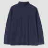 Bluza domowa z bawełny szczotkowanej z wysokim kołnierzem Bluza domowa z bawełny szczotkowanej z wysokim kołnierzem