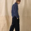 Bluza domowa z bawełny szczotkowanej z wysokim kołnierzem Bluza domowa z bawełny szczotkowanej z wysokim kołnierzem