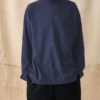 Bluza domowa z bawełny szczotkowanej z wysokim kołnierzem Bluza domowa z bawełny szczotkowanej z wysokim kołnierzem