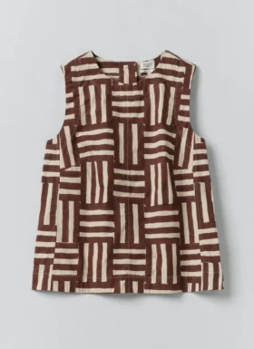 Bluzka z nadrukiem w paski w stylu patchwork
