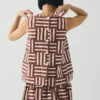 Bluzka z nadrukiem w paski w stylu patchwork Bluzka z nadrukiem w paski w stylu patchwork