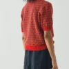 Dzianinowa bluzka z bawełny w jacquard Dzianinowa bluzka z bawełny w jacquard