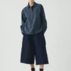Bawełniana koszula typu smock z paskami w stylu kolejowym