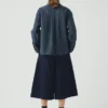 Bawełniana koszula typu smock z paskami w stylu kolejowym