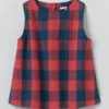 Lniany top w kratkę