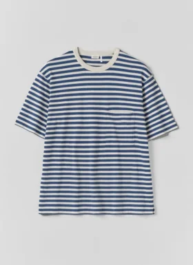 Luźny T-shirt w grube paski