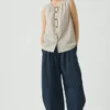 Spodnie Carys Micro Houndstooth z szerokimi nogawkami
