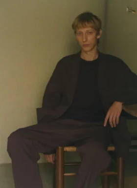 Spodnie Gabriel z barwionej bawełny twill