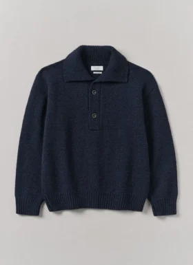 Sweter wełniany z półplisą