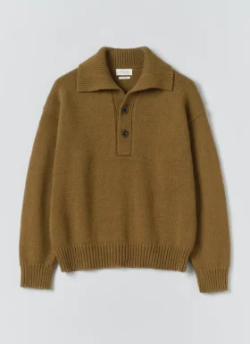 Sweter wełniany z półplisą