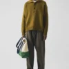 Sweter wełniany z półplisą Sweter wełniany z półplisą