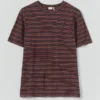 T-shirt Theo z bawełnianymi paskami i krótkim rękawem w szortach T-shirt Theo z bawełnianymi paskami i krótkim rękawem w szortach