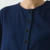 T-shirt z bawełnianego dżerseju zapinany na guziki T-shirt z bawełnianego dżerseju zapinany na guziki