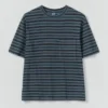 T-shirt z bawełny organicznej w paski, barwiony w całości T-shirt z bawełny organicznej w paski, barwiony w całości