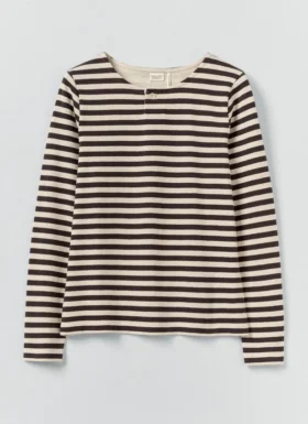T-shirt z dzianiny w paski Chef Stripe