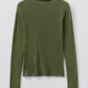 T-shirt z wełny i lyocellu z wysokim kołnierzem Aster T-shirt z wełny i lyocellu z wysokim kołnierzem Aster